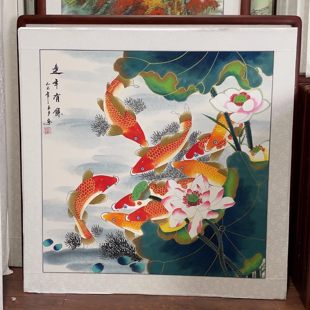 国画带框尺寸83*83厘米