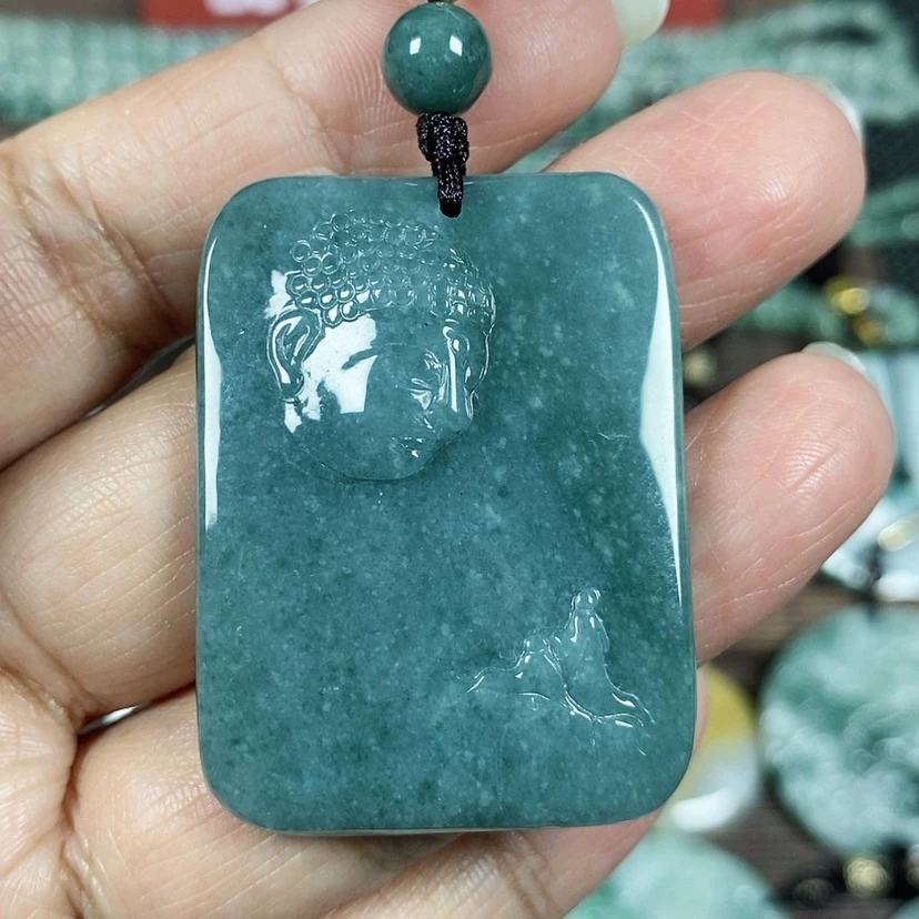 【闪购商品】翡翠颈饰未镶嵌玉吊坠翡翠玉佛观天下