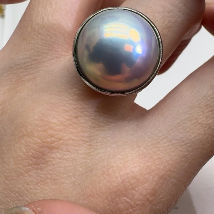 拼合珍珠（马贝珠）未镶嵌戒圈