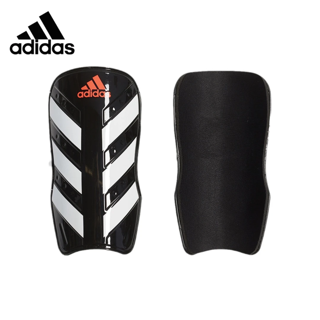 adidas 足球护腿板男女款插片式青少年儿童比赛训练护小腿 黑白