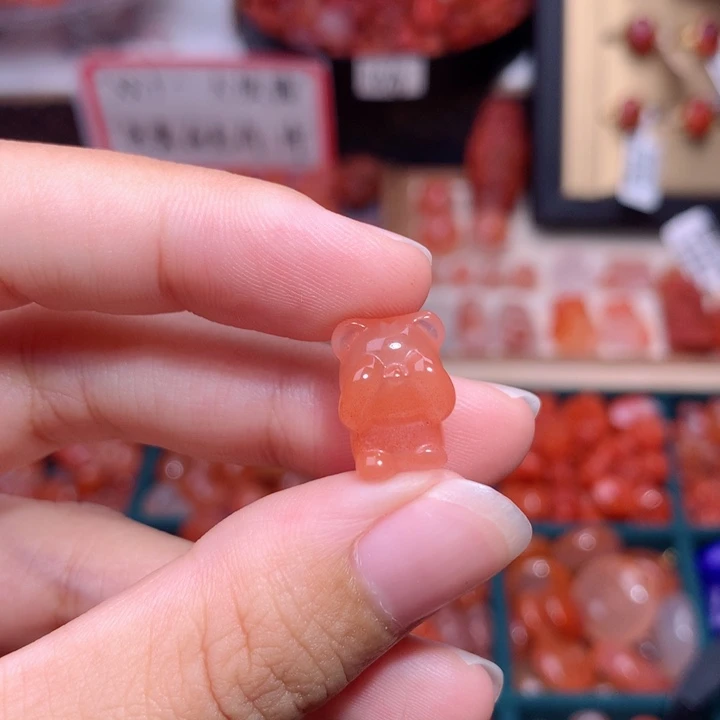 南红玛瑙未镶嵌南红小熊