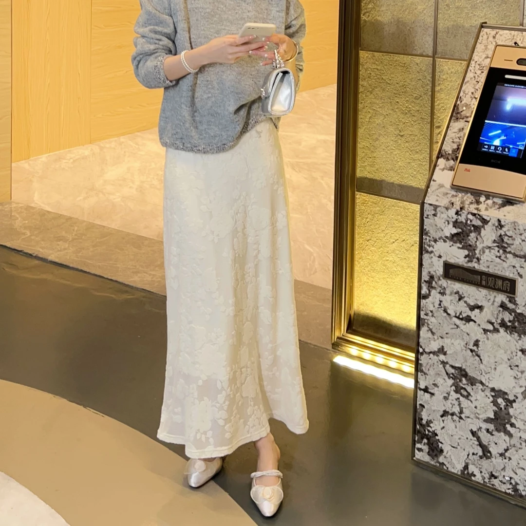 【芝士Cheese】山野半色 秋冬法式蕾丝显瘦百搭半身裙