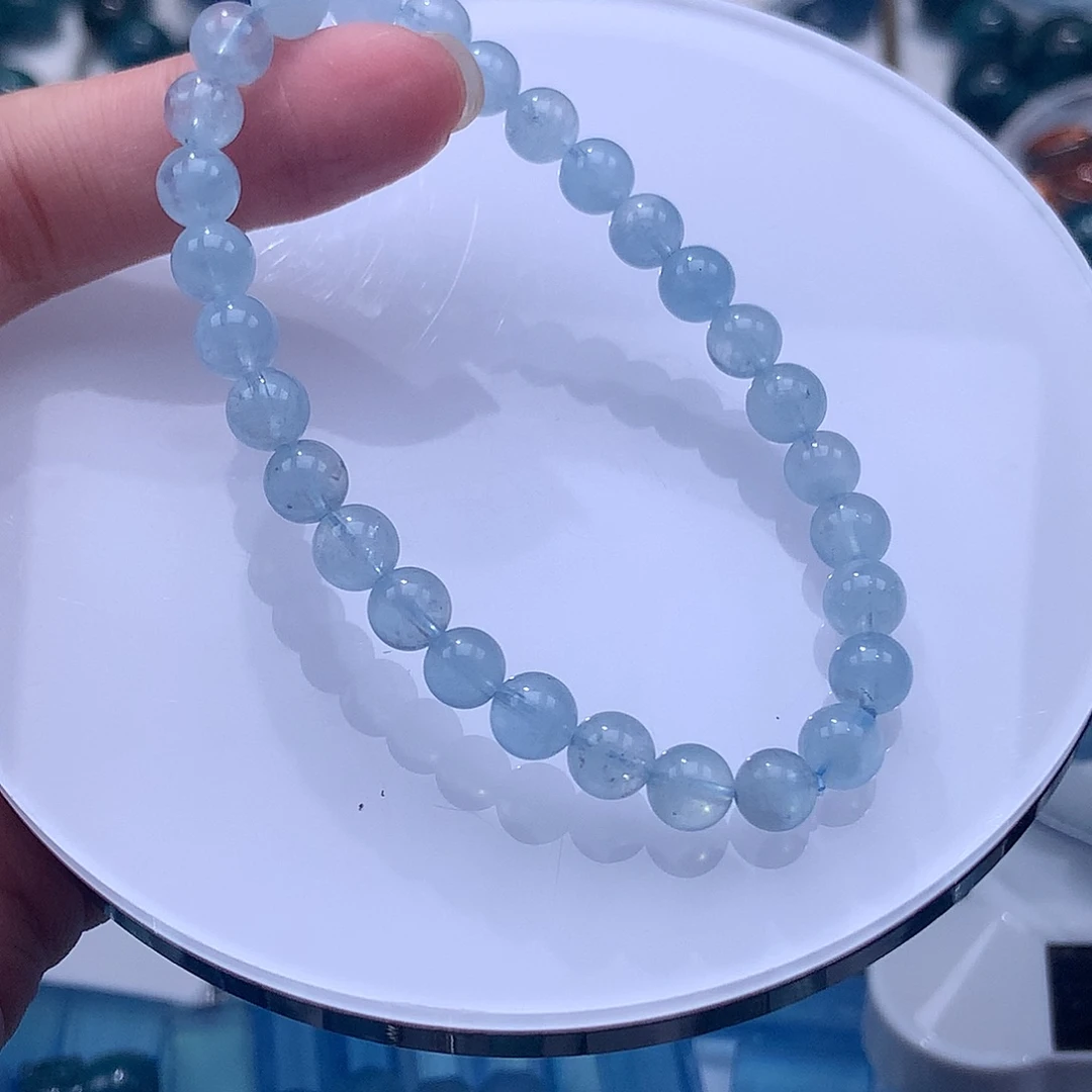 未镶嵌手串海蓝宝石6mm60元