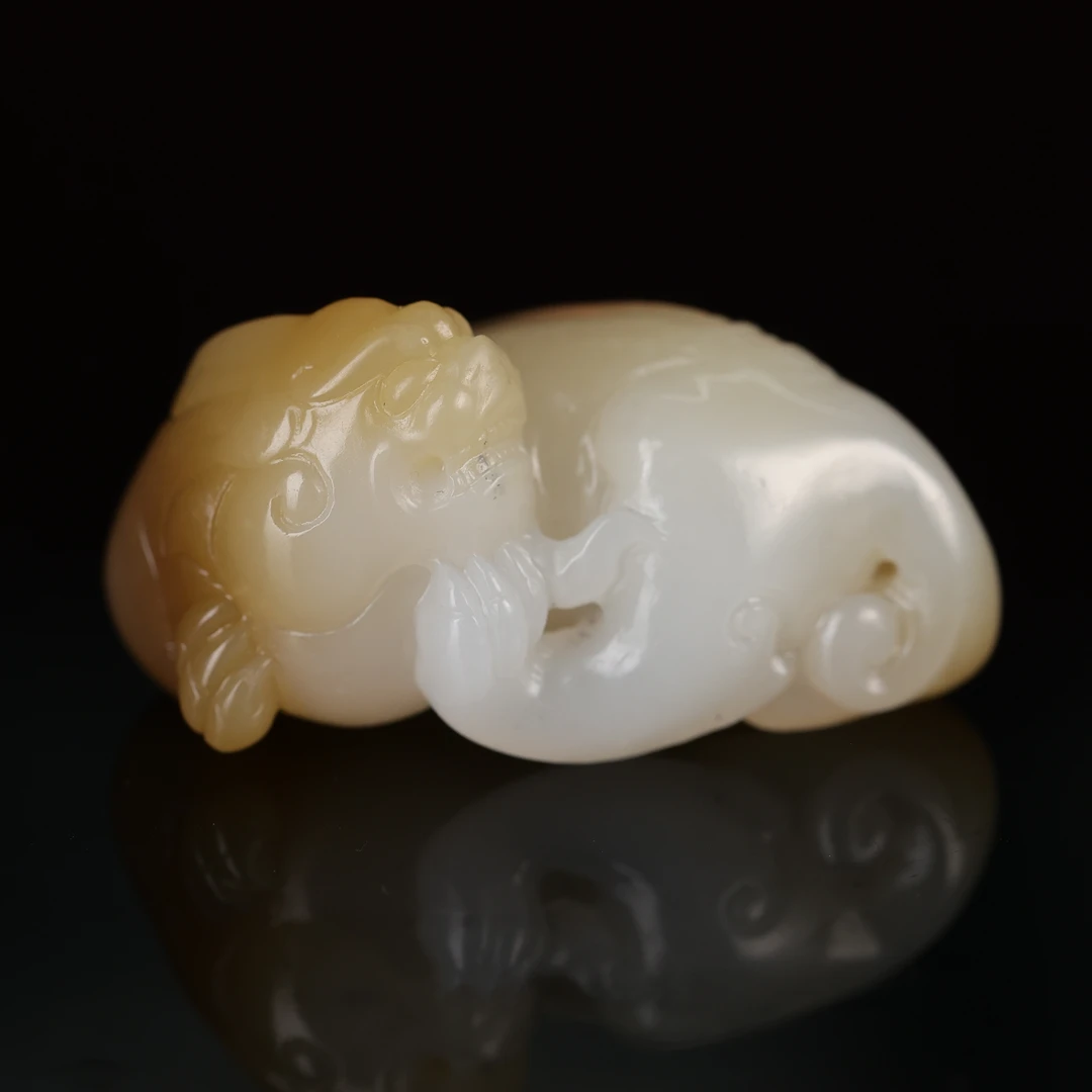 dx和田玉糖白玉貔貅挂坠2512171464
