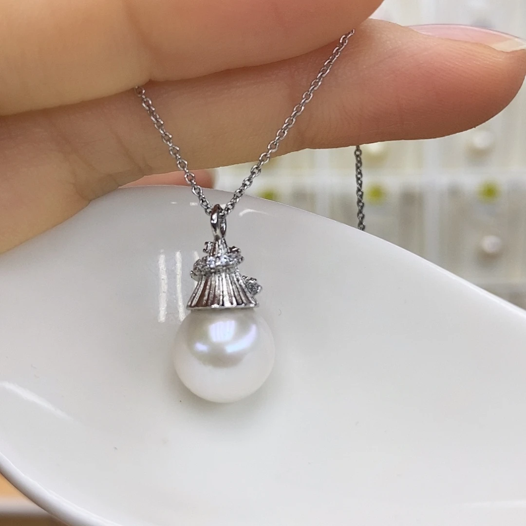 合金淡水珍珠吊坠(赠链)