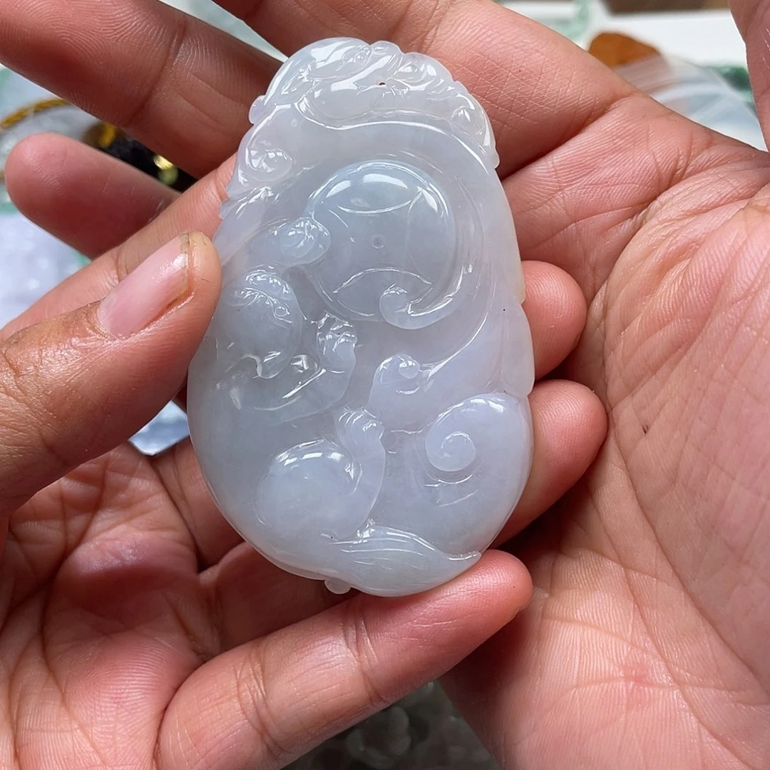 颈饰未镶嵌翡翠紫**?翡玉缘翡翠