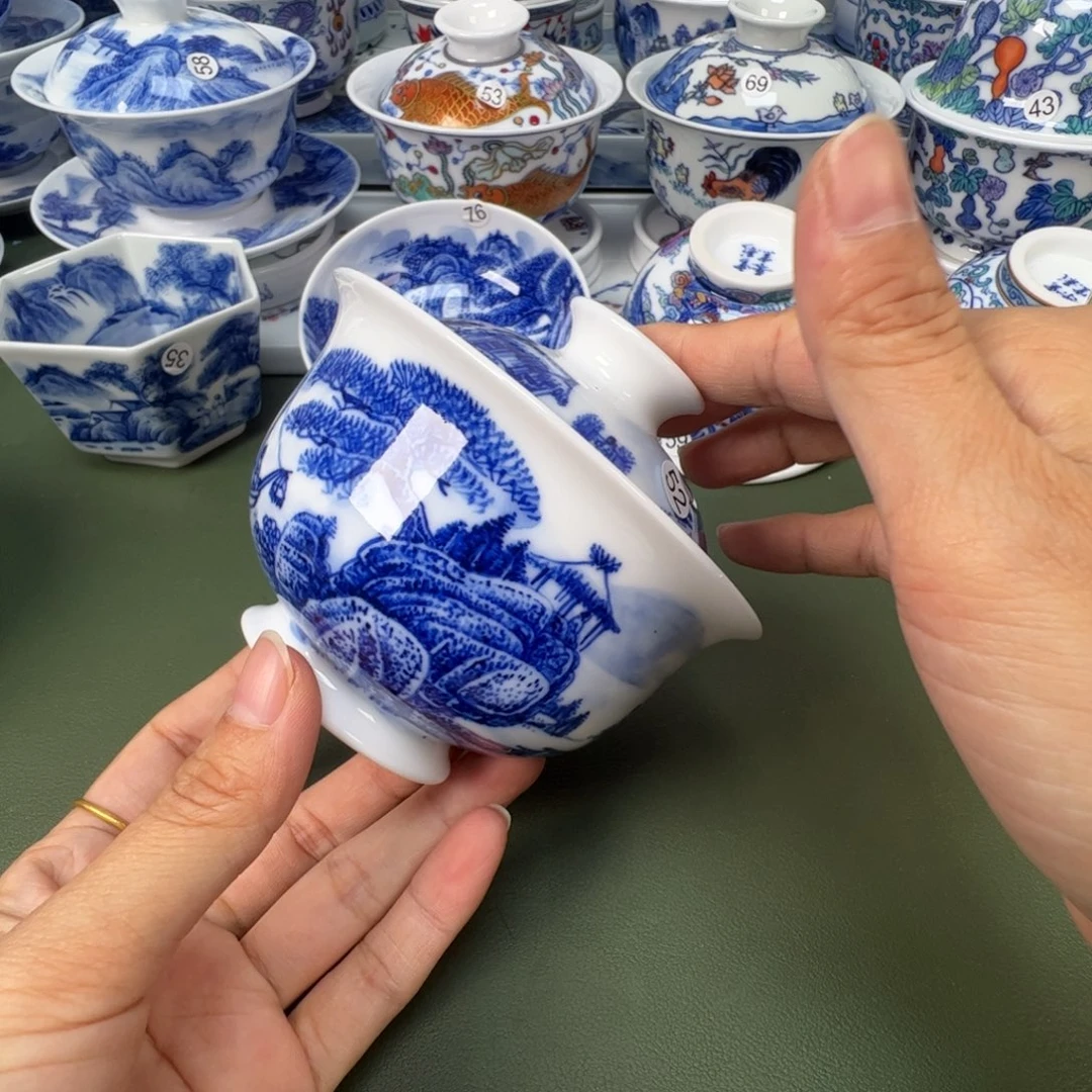 陶瓷景德镇纯手工纯手绘茶具木木52