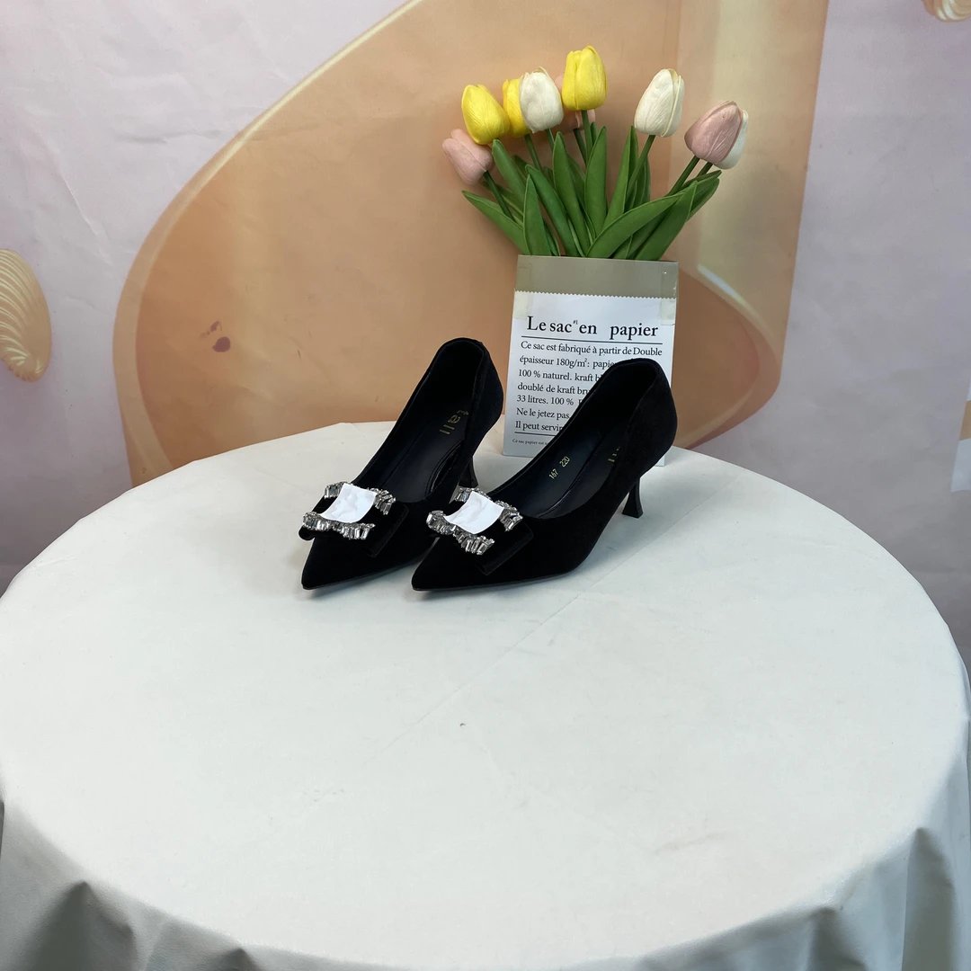 167时尚气质百搭细跟尖头单鞋F