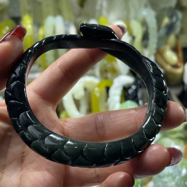 岫玉未镶嵌手镯59.60