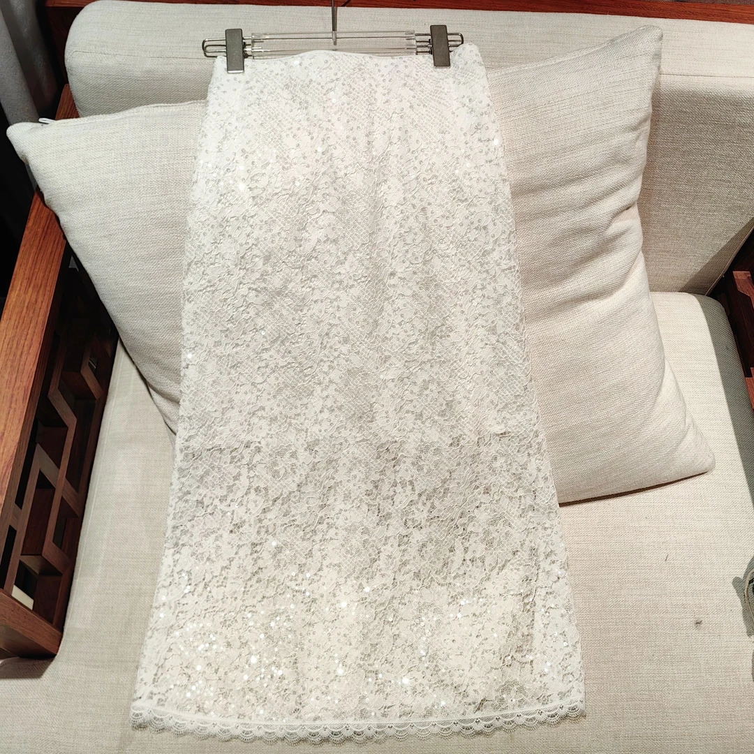 26112529【漫步波光】优雅精致显瘦橡筋腰防走光半裙