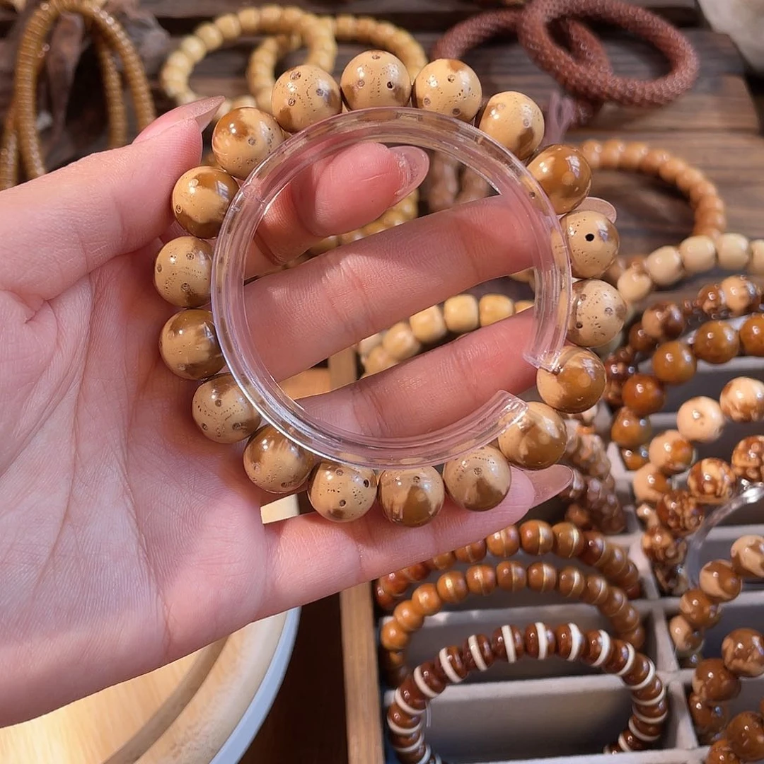 紫金鼠手串12.2半实心憨憨熊猫烟花圆珠