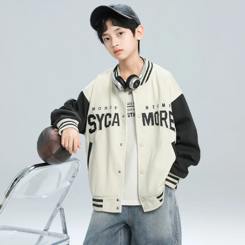 男童春秋款棒球服2025新款春季薄款外套中大童潮【倾尘】A5069