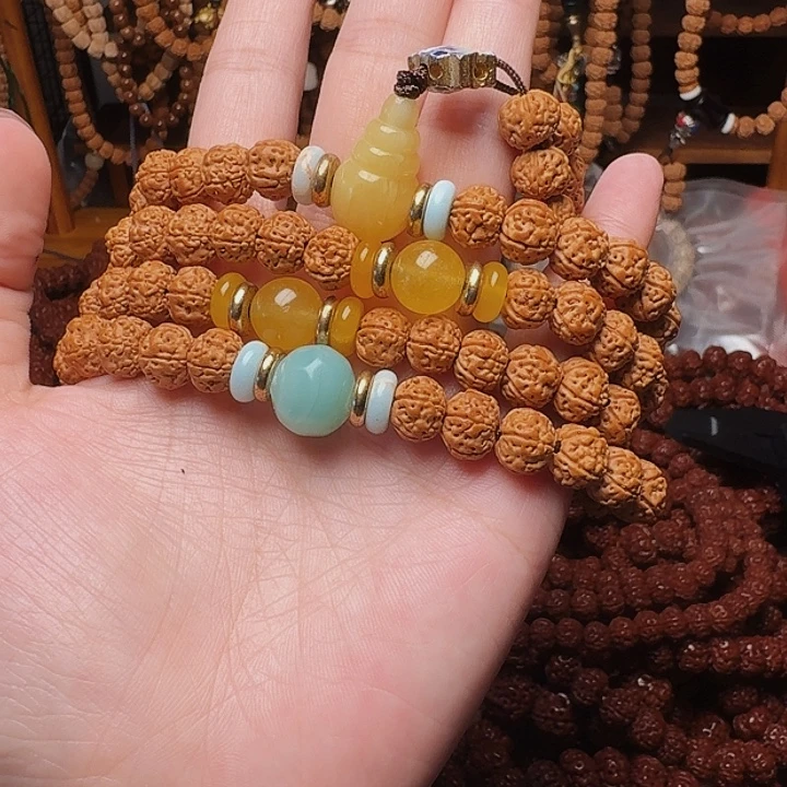 晴***️吊坠金刚菩提8 108颗原皮