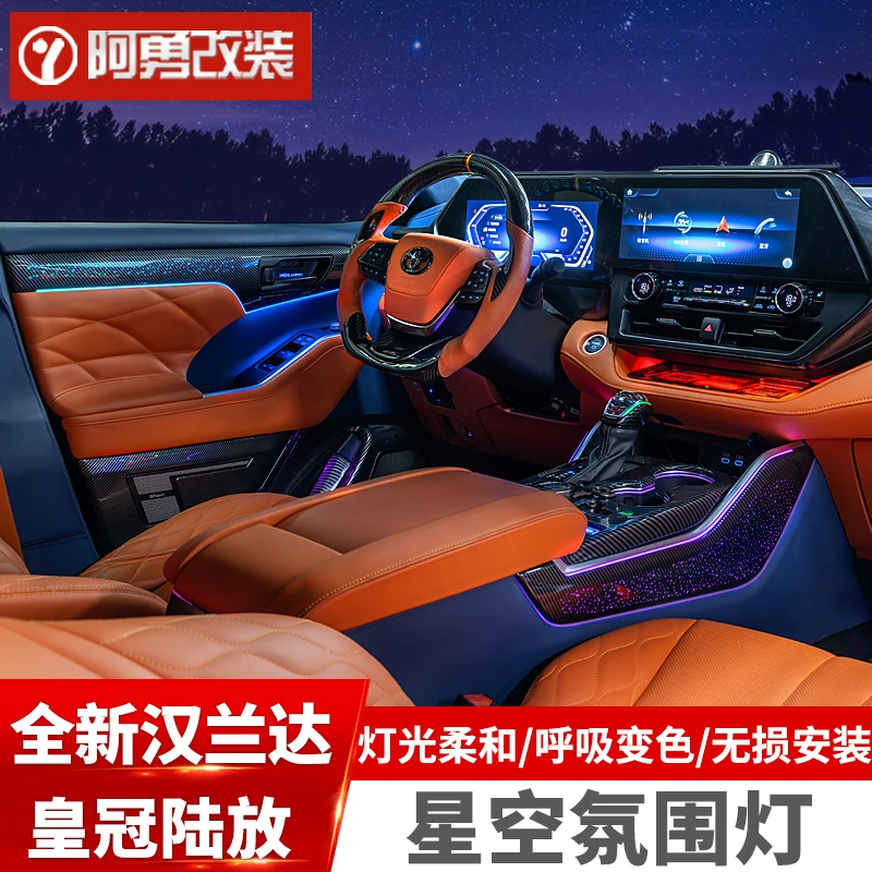 22-26款汉兰达皇冠陆放车内装饰星空版氛围灯改装配件阿勇升级