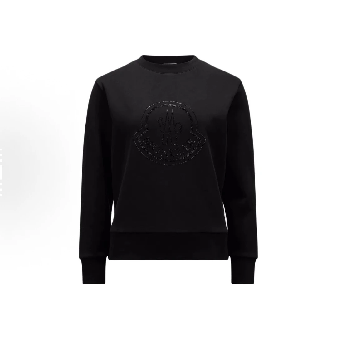 Moncler盟可睐FW24徽标长袖卫衣女款黑色J20938G00040899TR999