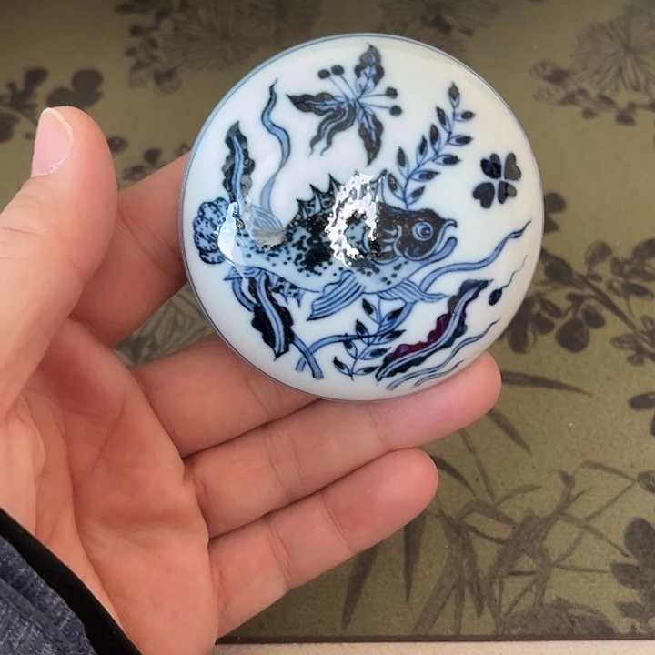新品鱼藻纹蘑菇小盖置