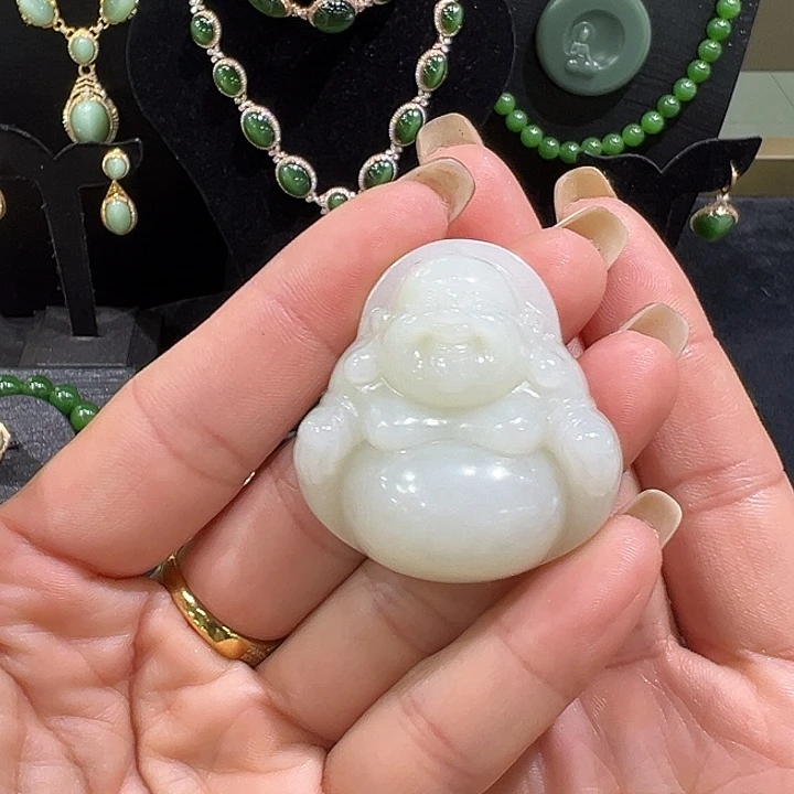 和田玉未镶嵌吊坠(不含链)