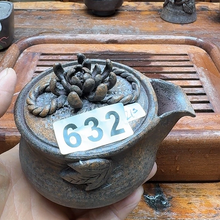 纯手工制作粗陶茶具