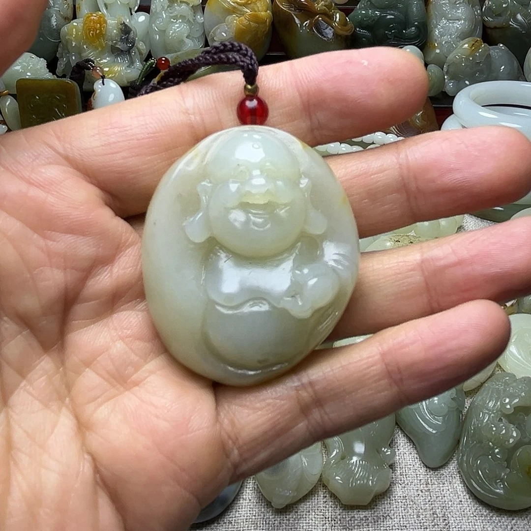 和田玉未镶嵌挂件