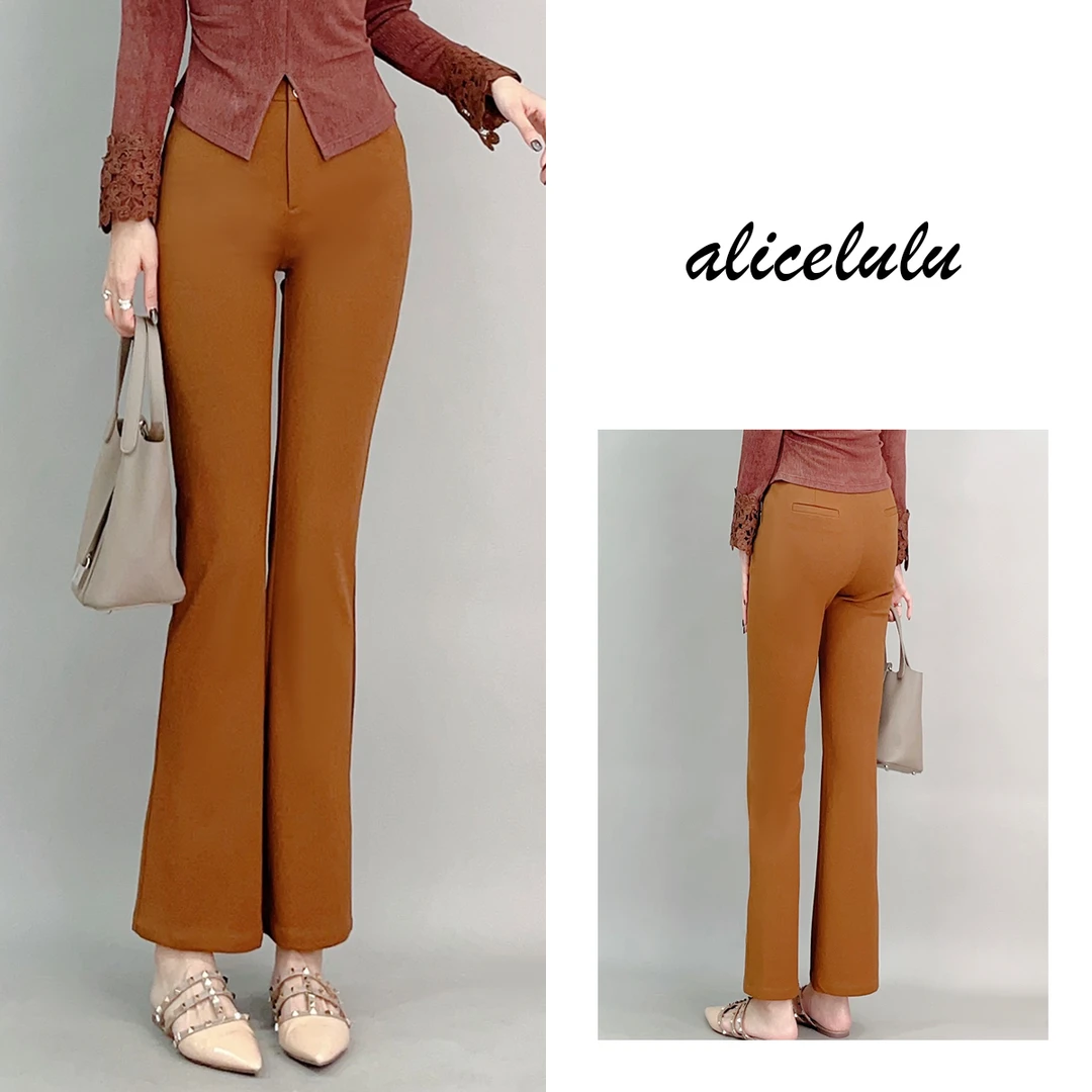 2 ALICE 维秘通勤休闲裤 时髦微喇 优雅显瘦 S622088E