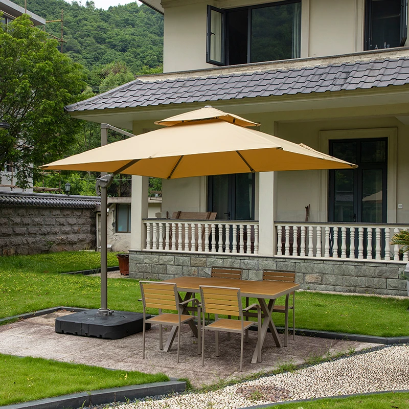 【户外庭院遮阳伞】花园休闲庭院伞铝合金太阳伞别墅露台伞罗马伞