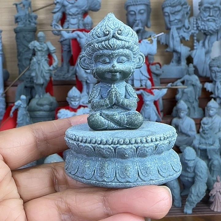 石材小悟空+莲花底座