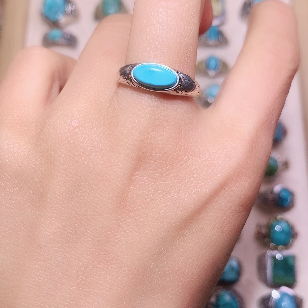 绿松石银S925镶嵌挂件