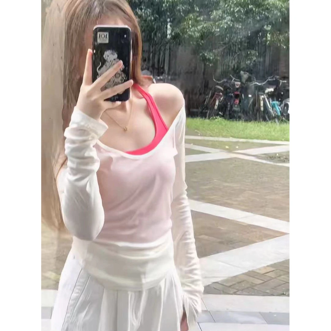 【胖桃推荐】秋季新款甜辣妹长袖T恤女设计感小众纯欲风别致绝美上