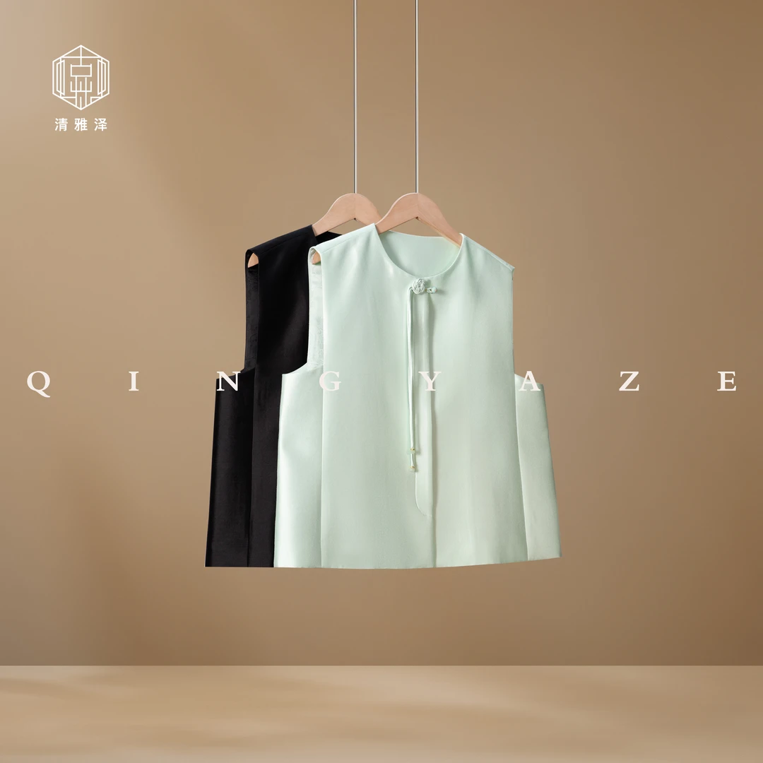 东方气韵！桑蚕丝羊毛新中式极简马甲！GZ5525
