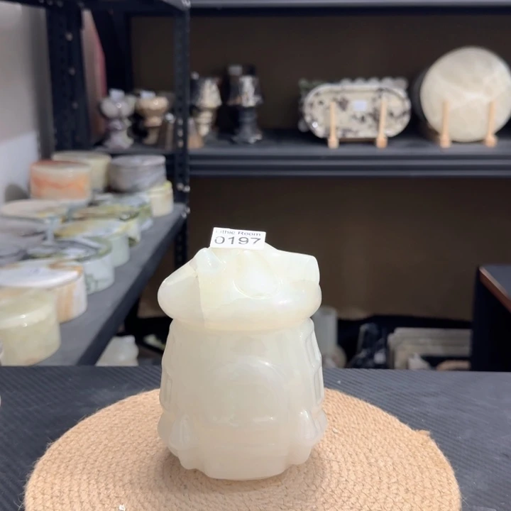 石材0197白玉蘑菇屋