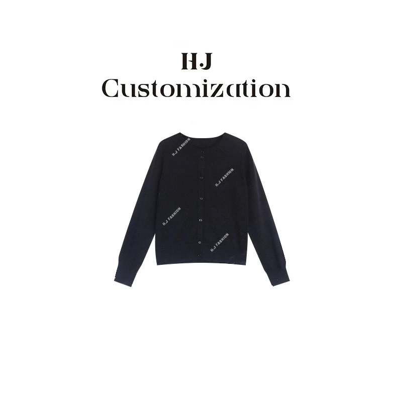 【郝洁】“极简随行”温柔高级感纯色百搭柔软舒适绵羊毛圆领开衫5223