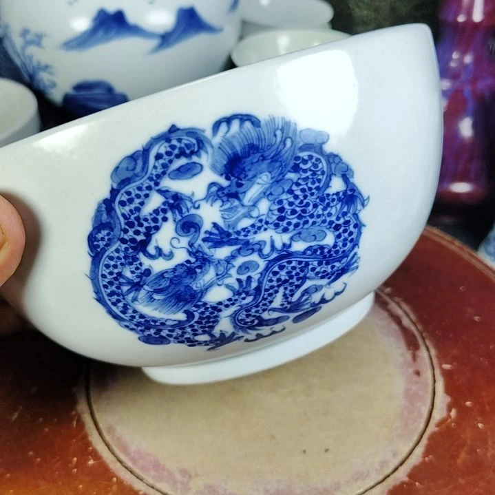 摆件竜*全手工制作的瓷器，