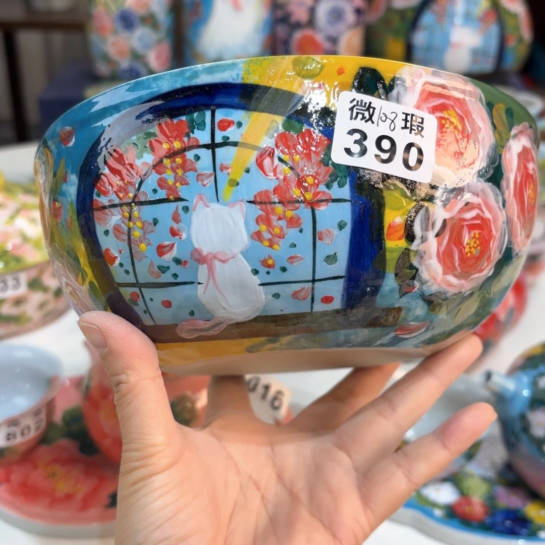 景德镇手绘高温釉下彩陶瓷茶具