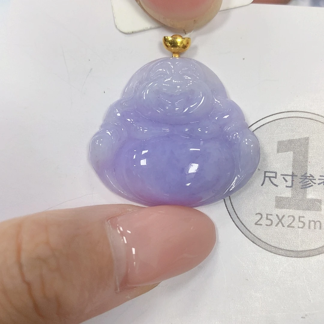 翡翠18K金镶嵌颈饰天然翡翠a货 百元以上9米证书费自理