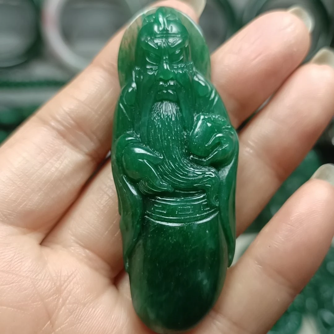 独山玉武财神未镶嵌