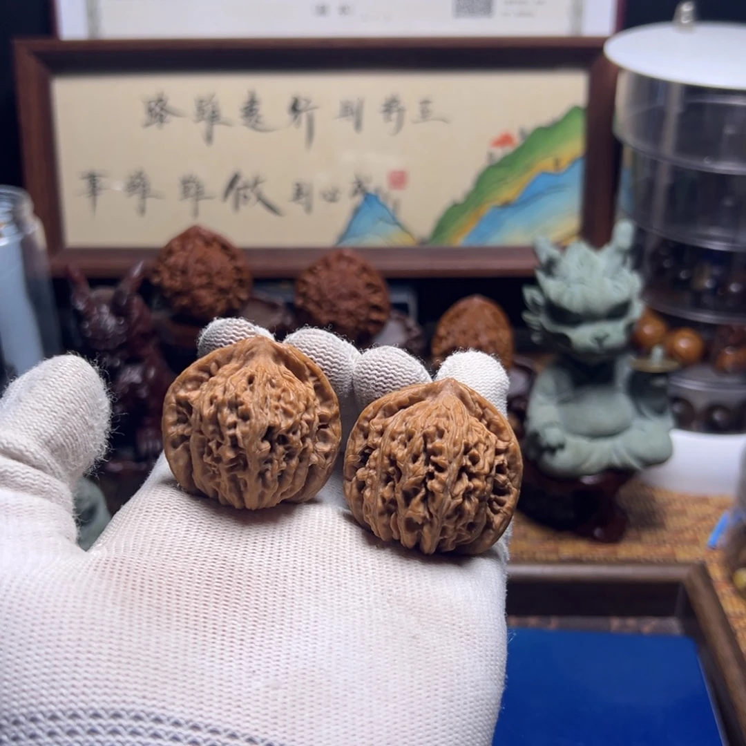 江***海文玩核桃把件蓟县楼