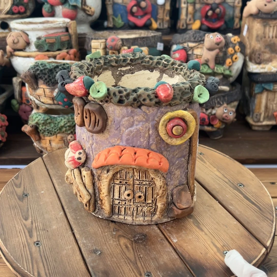 红陶嘻哈多肉花盆