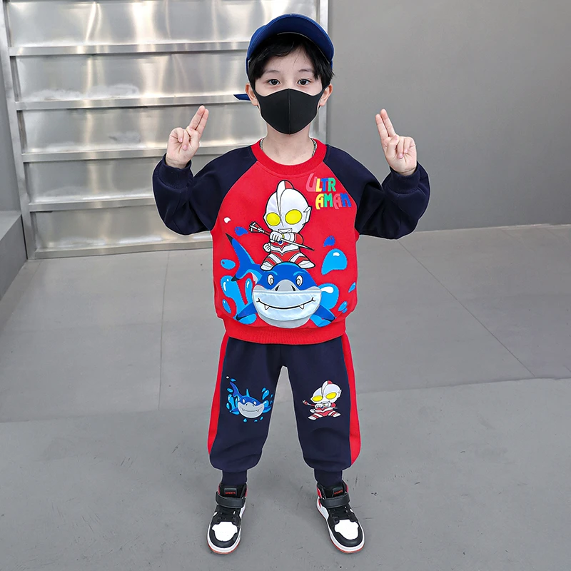 奥特曼衣服男童秋装套装2025款春秋季男宝宝卫衣儿童运动男孩酷帅