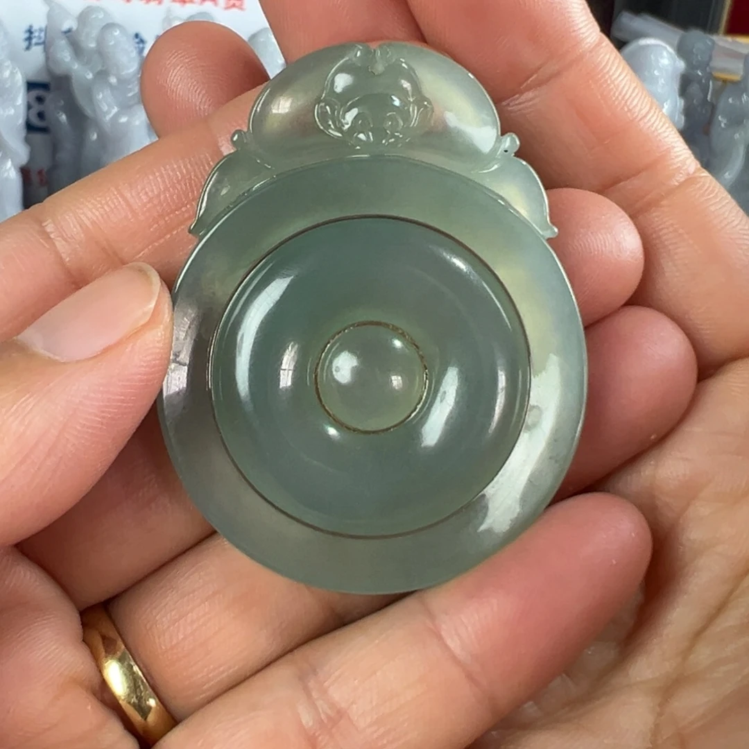 翡翠未镶嵌项圈天然翡翠挂件