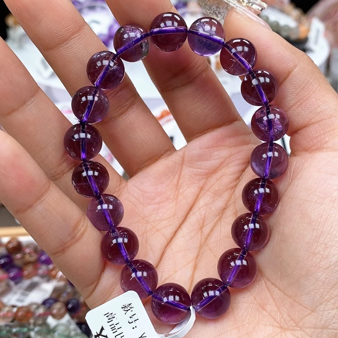 水晶手串未镶嵌紫水晶