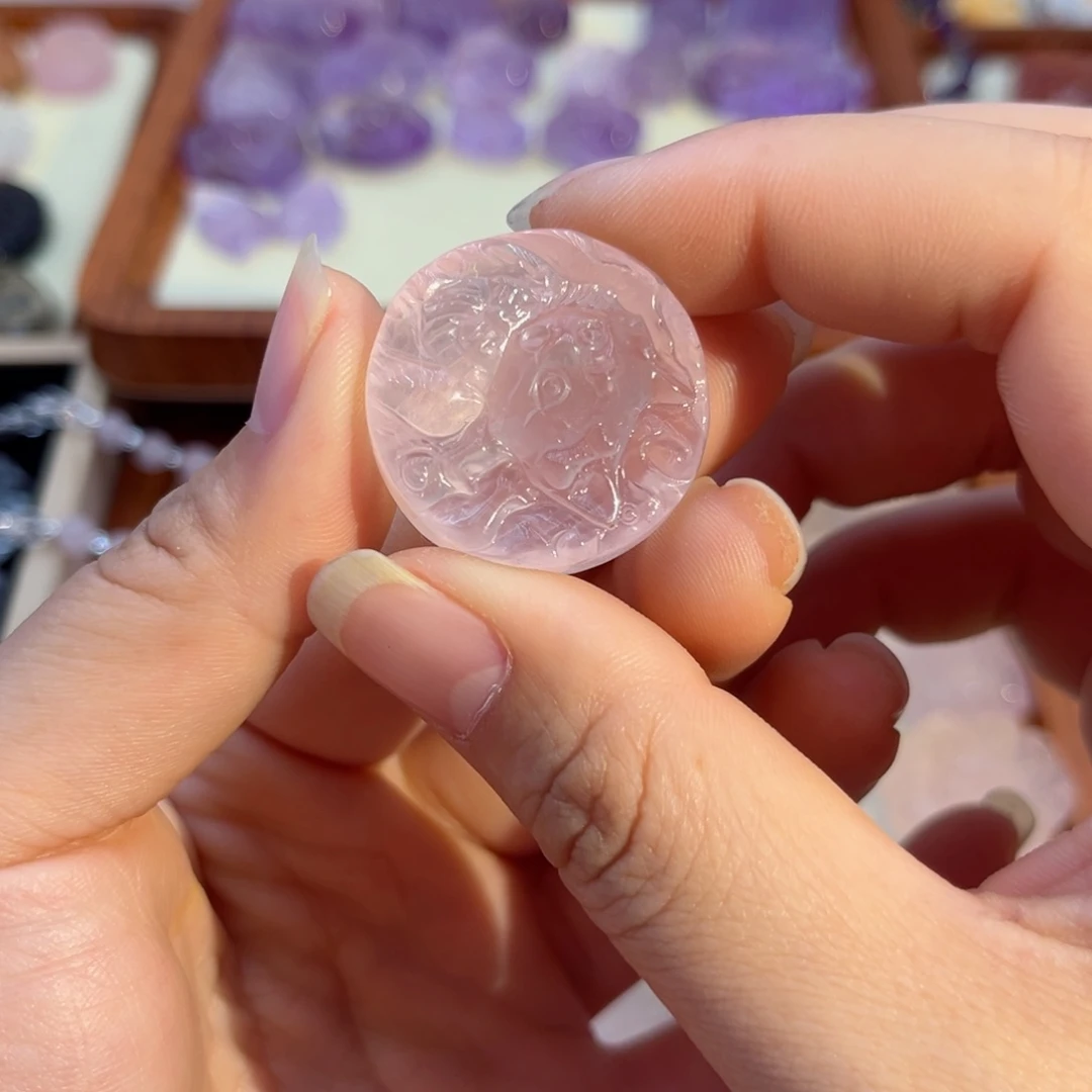 水晶颈饰未镶嵌粉水蝴蝶结九尾07