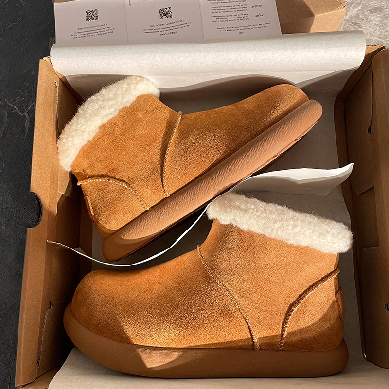 官方旗舰店丑萌厚底雪地靴女款冬季2025大土豆加绒保暖毛毛棉鞋女