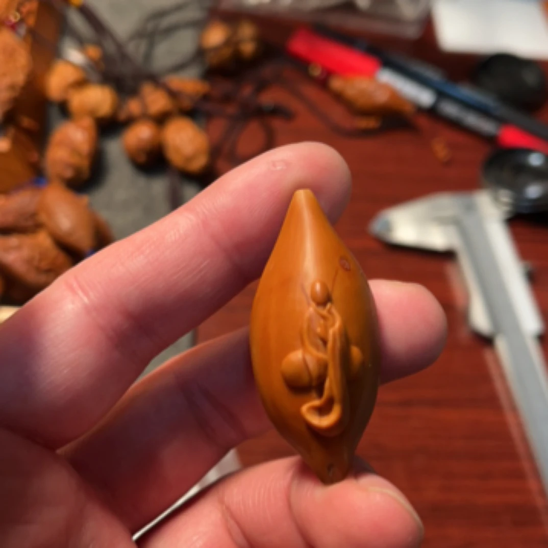 橄榄核精工雕刻素面无相