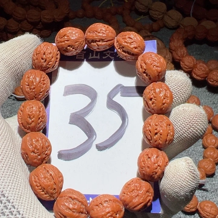 桃核手串35粗筋八棱核桃手串