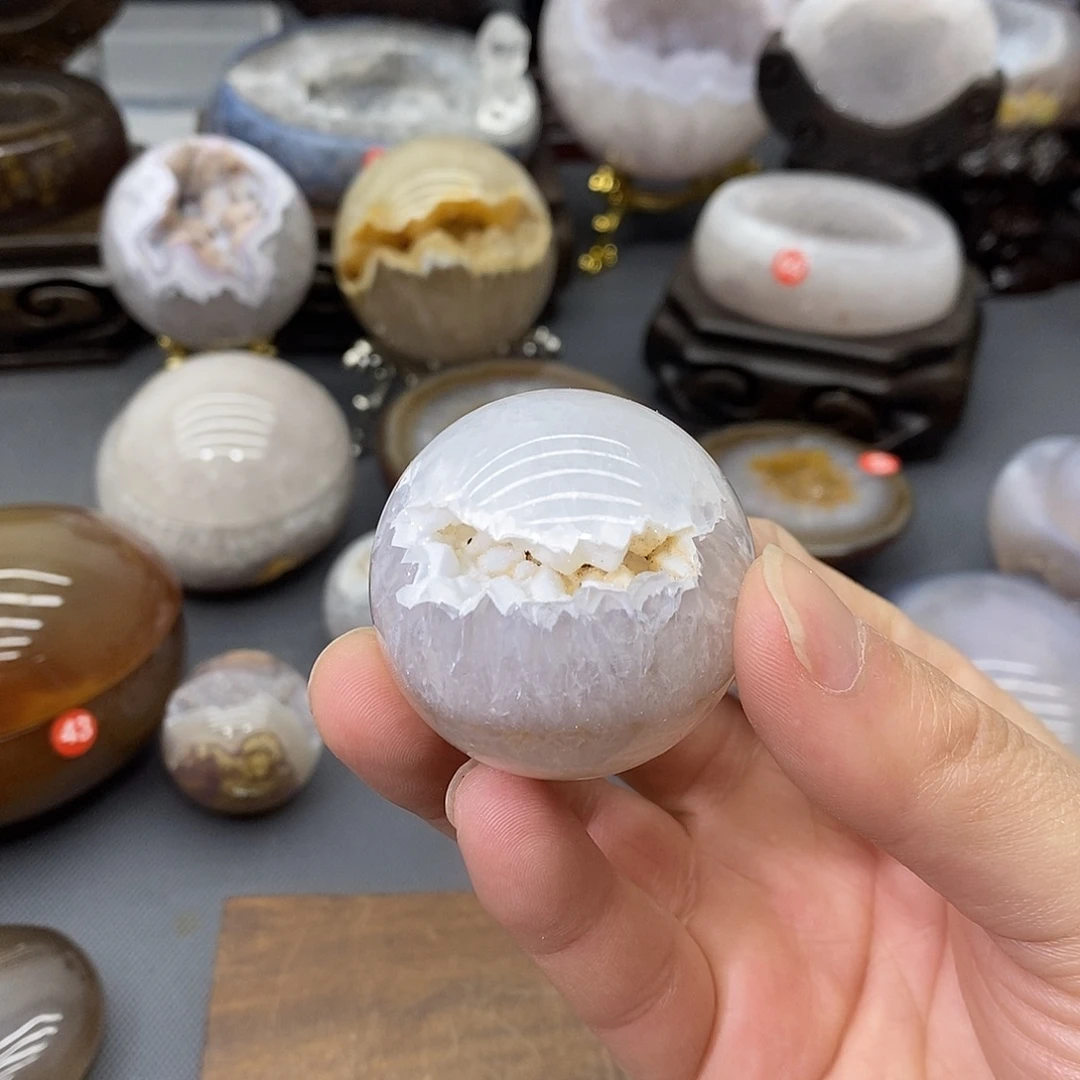 紫晶摆件未镶嵌开口笑