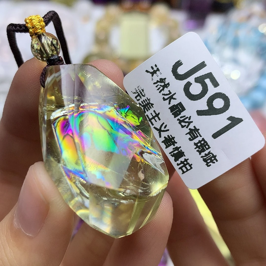 水晶珠宝半成品未镶嵌吊坠