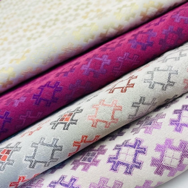 谭湘光｜名家面料广西壮锦面料新中式包包服饰DIY香囊文创鲜艳布料