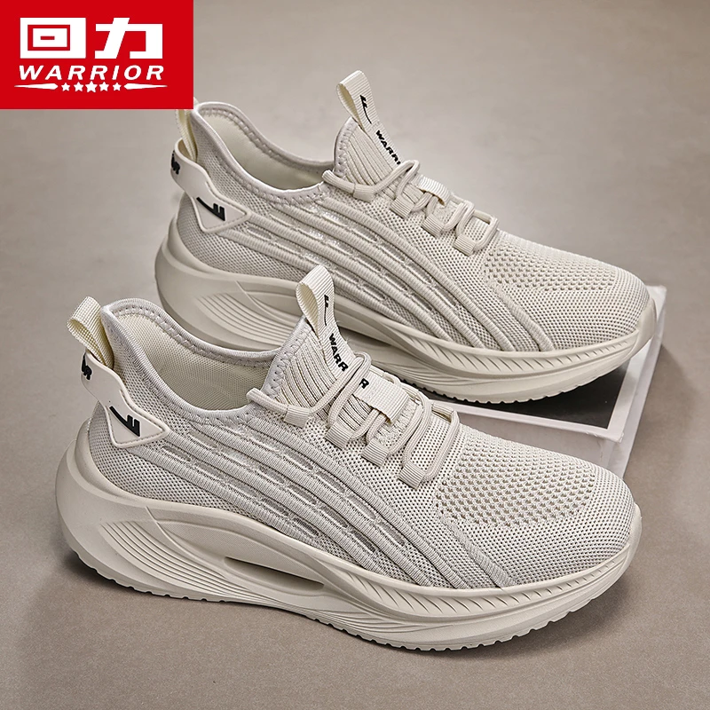 回力男鞋2025新款秋季时尚厚底运动鞋男士透气跑步鞋轻便网面鞋男