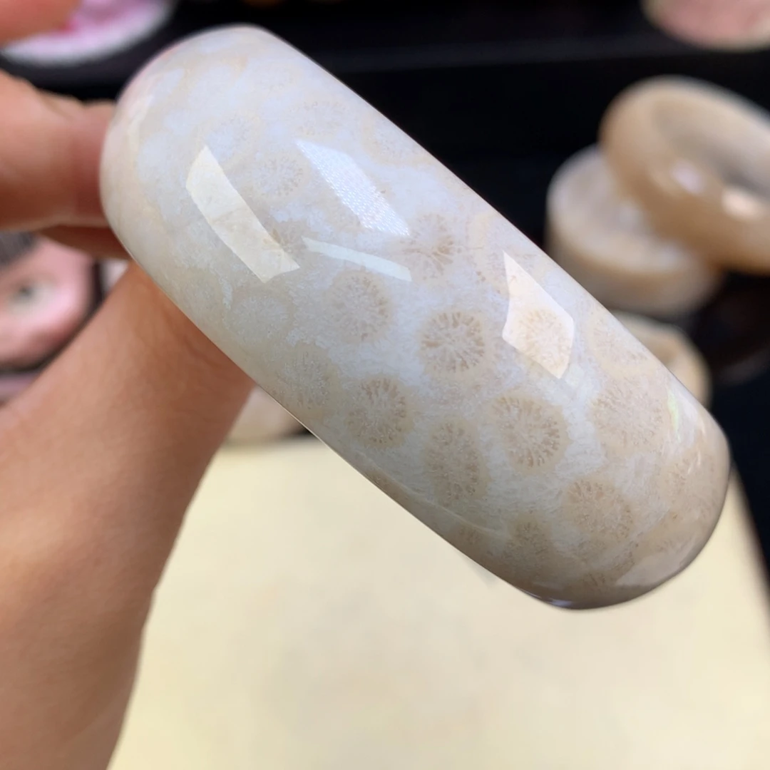 硅化珊瑚（珊瑚玉）未镶嵌吊坠(赠链)五折果冻57圈（44号）