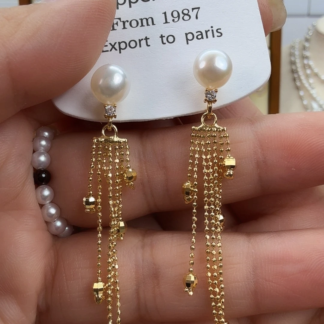 淡水珍珠耳饰未镶嵌